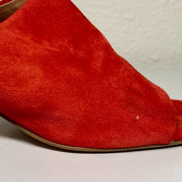 Halogen Red Faye Asymmetrical Open Toe Block Heel Slide Sandal - Picture 9 of 12